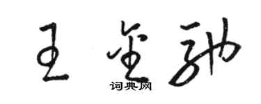 骆恒光王金驰草书个性签名怎么写