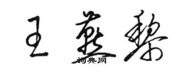 骆恒光王燕黎草书个性签名怎么写