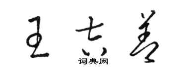 骆恒光王吉善草书个性签名怎么写