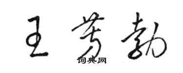 骆恒光王芳勃草书个性签名怎么写