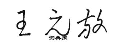 骆恒光王元放草书个性签名怎么写