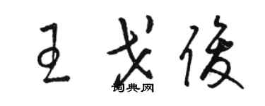 骆恒光王戈俊草书个性签名怎么写