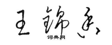 骆恒光王锦香草书个性签名怎么写