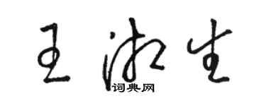 骆恒光王湘生草书个性签名怎么写