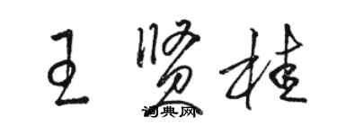 骆恒光王贤桂草书个性签名怎么写