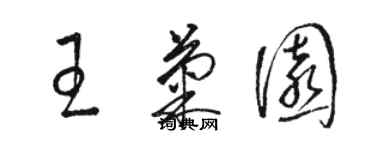 骆恒光王菊园草书个性签名怎么写