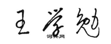 骆恒光王学勉草书个性签名怎么写