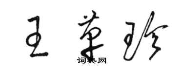 骆恒光王革珍草书个性签名怎么写