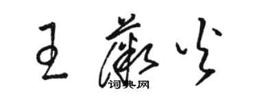 骆恒光王薇火草书个性签名怎么写