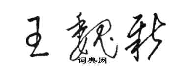 骆恒光王魏新草书个性签名怎么写