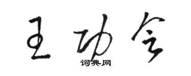 骆恒光王功会草书个性签名怎么写