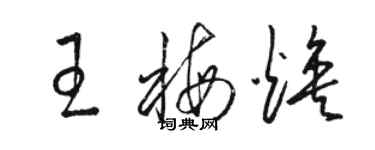 骆恒光王梅焕草书个性签名怎么写