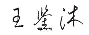 骆恒光王鉴沐草书个性签名怎么写