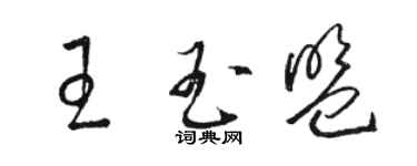 骆恒光王玉盟草书个性签名怎么写