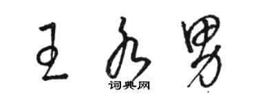 骆恒光王水男草书个性签名怎么写