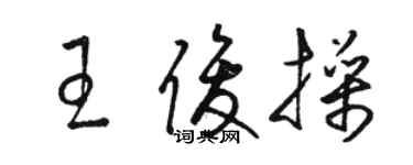骆恒光王俊操草书个性签名怎么写