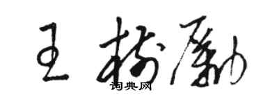 骆恒光王树励草书个性签名怎么写