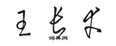 骆恒光王长幸草书个性签名怎么写