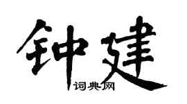 翁闿运钟建楷书个性签名怎么写