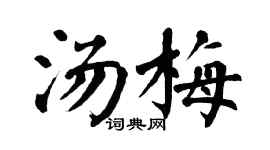 翁闿运汤梅楷书个性签名怎么写