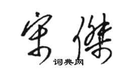 骆恒光宋杰草书个性签名怎么写