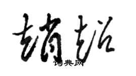 骆恒光赵超草书个性签名怎么写