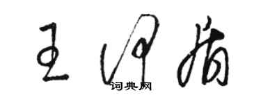 骆恒光王何盾草书个性签名怎么写