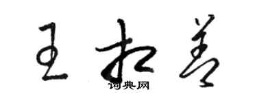 骆恒光王相善草书个性签名怎么写