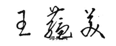 骆恒光王蕴美草书个性签名怎么写