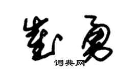 朱锡荣崔勇草书个性签名怎么写