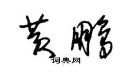 朱锡荣黄鹏草书个性签名怎么写