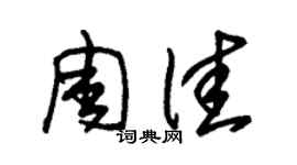 朱锡荣周佳草书个性签名怎么写