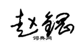 朱锡荣赵钢草书个性签名怎么写