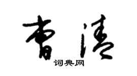 朱锡荣曹清草书个性签名怎么写