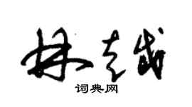 朱锡荣林越草书个性签名怎么写