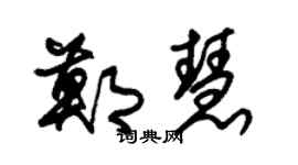 朱锡荣郑慧草书个性签名怎么写