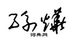 朱锡荣孙烨草书个性签名怎么写