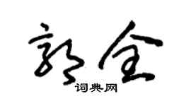 朱锡荣郭全草书个性签名怎么写