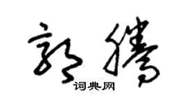 朱锡荣郭腾草书个性签名怎么写