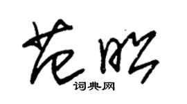 朱锡荣范昭草书个性签名怎么写