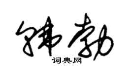 朱锡荣韩勃草书个性签名怎么写