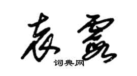 朱锡荣袁霞草书个性签名怎么写