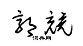 朱锡荣郭竞草书个性签名怎么写