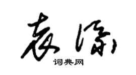 朱锡荣袁添草书个性签名怎么写