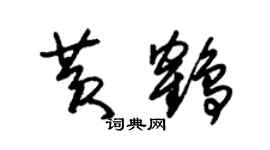 朱锡荣黄鹤草书个性签名怎么写