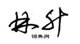 朱锡荣林升草书个性签名怎么写