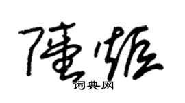 朱锡荣陆炬草书个性签名怎么写