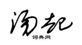 朱锡荣汤起草书个性签名怎么写