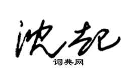 朱锡荣沈起草书个性签名怎么写