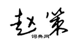 朱锡荣赵策草书个性签名怎么写